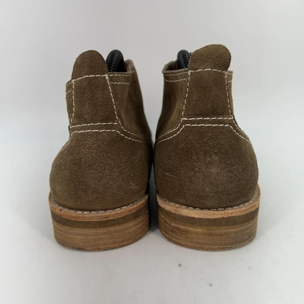 Bed Stu Boots Mens Size 8.5 Brown Suede Chukka Ankle Lace Up Contrast Stitching